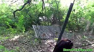 Real public sex euro gets mouthful of cum in pov 😈