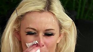 Slutty Honey Gets Cum Shot On Face Gulping Love Juice!