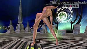 Ever seen a 3D cartoon Indian girl fingering with cucumber?