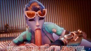 Widow Deepthroats Cock On Beach With Big Tits!