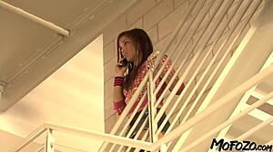 The house owner is giving sloppy deepthroat to the big cock