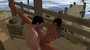 Exotic Girl FINGERS Her ASS Before Getting ANAL FUCKED In Caribbean Resort 3D Porn