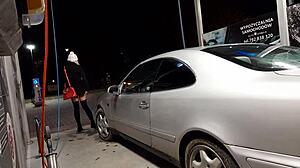 Outdoor Public Transsexual Car Wash Featuring Anal Assfucking And Blowjob Casting