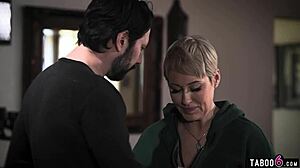 Street girl victoria voxxx finds a used condom in the trash of a husband