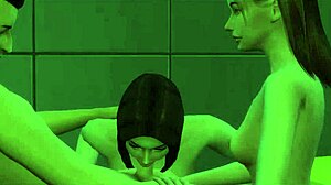 Innocent stepdaughter joins stepparents on sofa