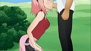 Sakura Haruno Performs Super Deepthroat In Naruto
