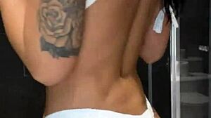 claudia bavel's big squirt in lingerie