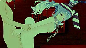 Nekomata Okayu and Usada Pekora in intense sex