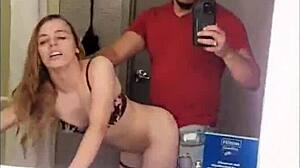 fucking tiny freshman from town club in hotel bathroom. she was just 18+ and so petite!