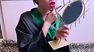 Eva Deva will teach you to be a girl with tattooed pussy and big tits