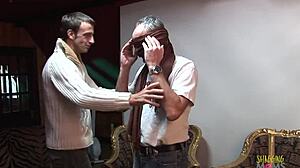 Curvy Blonde Pleases Multiple Guys!