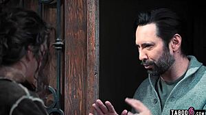 Street girl victoria voxxx finds a used condom in the trash of a husband