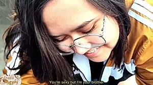 pareja caliente fue atrapada en el balcón frente a los vecinos