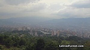 Curvy Latina amateur Camila gets fingered and fucked in corset during casting interview.