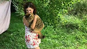 swallowing his cum and piss after gagging on his cock in the toilet