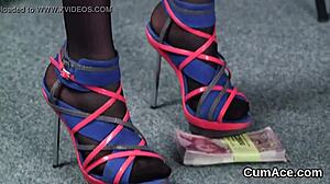 nasty centerfold gets jizz on face and gulps sperm