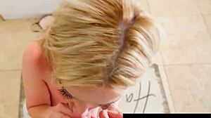 My Blonde Stepmom Sucked My Cock In The Kitchen!