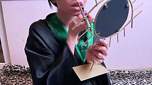 Eva Deva will teach you to be a girl with tattooed pussy and big tits