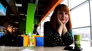 Katrin Porto Boldly Flashes Big Tits And Hairy Pussy In Mall