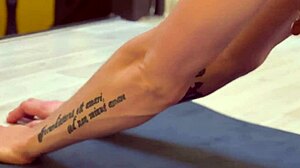 Sexy twink did a naked workout and his cocky stepfather noticed it - 421