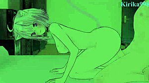 Nekomata Okayu and Usada Pekora in intense sex