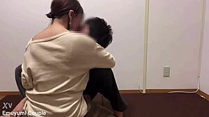 Amateur Couple Shares Deep Kiss Before Intimate Moment