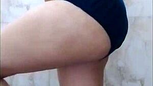 Indian Girl Fingers Her Pussy In Bathroom