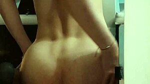 Hot charles admires reflection during intense session