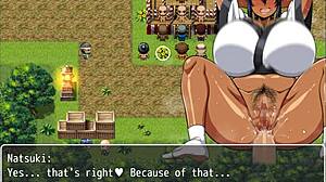 Tanned Girl Natsuki Hentai Game Ep 33 Festival Public Blowgang!