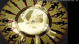 Vintage illustration tells an erotic antique story.