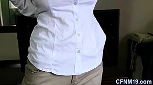 Teen Girl In Cfnm Scenario Gets Her Pussy Pounded By Big Cock After Blowjob And Handjob