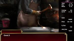 Hungry Bunny Girl On Sofa In Black Smith-12