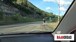 Horny cosplayer craves big cocks outdoors