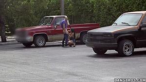 Watch Latina Sucking Dick in Parking Lot!