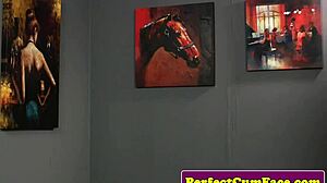 British skank facialized after cocksucking