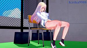 Marin Kitagawa And Shinju Inui In Intense Sex! Old Man Masturbates In My Dress-Up Darling Hentai.