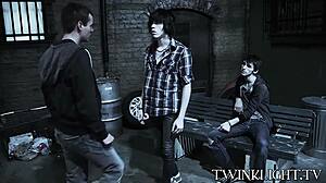 Are you ready for three young gays kissing before hardcore anal?