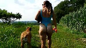 Mature Brunette Wife Gets Plugged, Fucked, and Creampied in Risky Amateur Sex