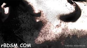 sensual brunette fingers her pussy with toys