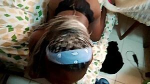 Ebony Queen Deepthroats Big Bbc In Lingerie