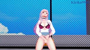 Marin Kitagawa And Shinju Inui In Intense Sex! Old Man Masturbates In My Dress-Up Darling Hentai.