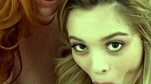 Stepmom Lauren Phillips assists Molly Little with vibrator in pussy