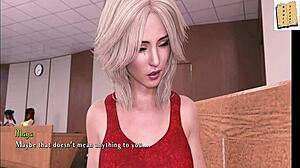 Hot kiss with jill in changing rooms.