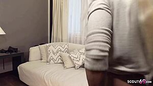 Fitness Model Sandy Gets Fucked Bareback In Public Street Casting For Money.