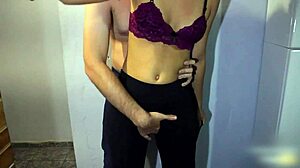 Dry humping in leggings leads to cum in pants