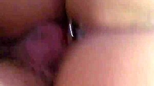 The slut rides anal toys leading to a messy creampie