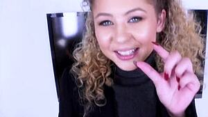 bubbly intern allie addison enjoys pussy pounding in office