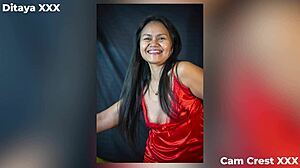 Beautiful photos of Ditaya celebrating Valentine's Day with her muscular mature body