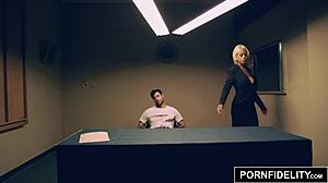 Pornfidelity Bridgette B Interrogates Hard Cock With Facial Cumshot