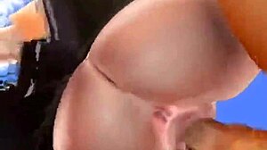 I'm riding this broken bride in cowgirl position.